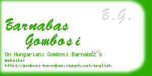 barnabas gombosi business card